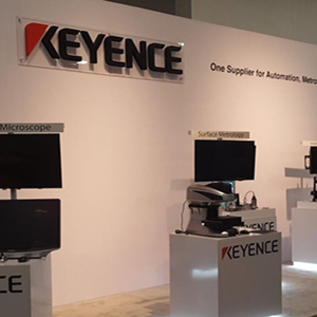 Keyence Trade Show Display with Monitor Stands