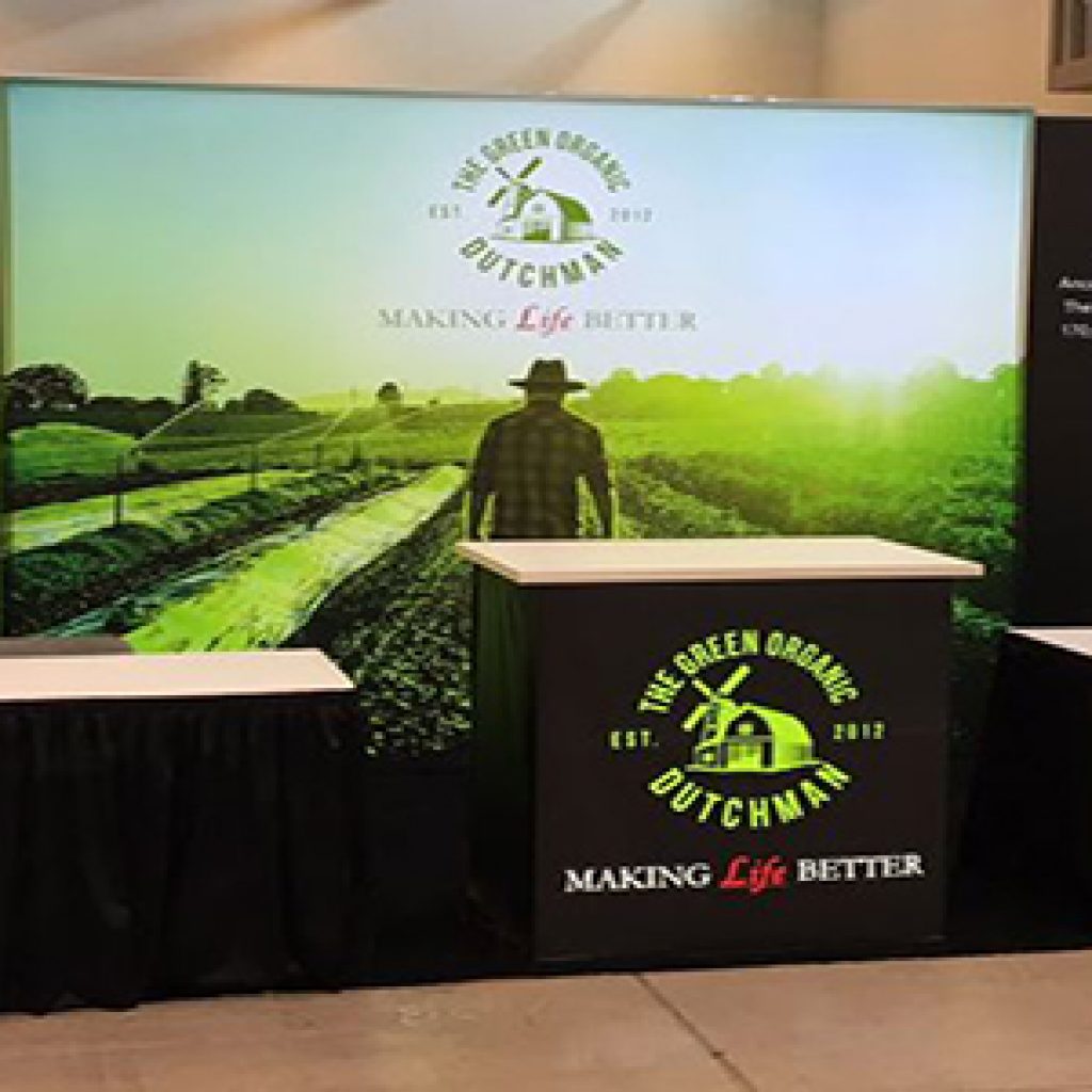 The Green Organic Dutchman Trade Show Display